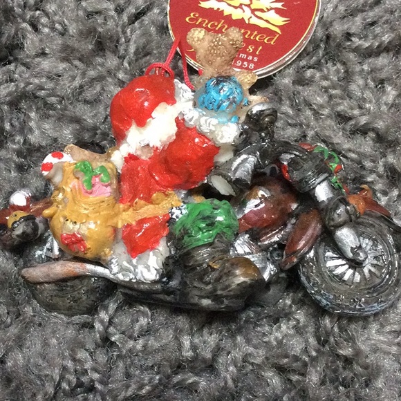 NWT Christmas holiday Looks like Harley Davidson motorcycle Santa ornament - Picture 4 of 5